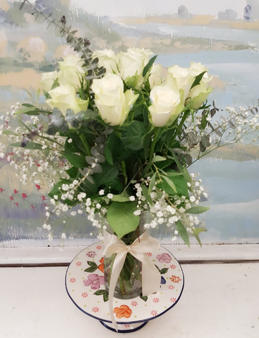 Long Stem White Rose Bouquet