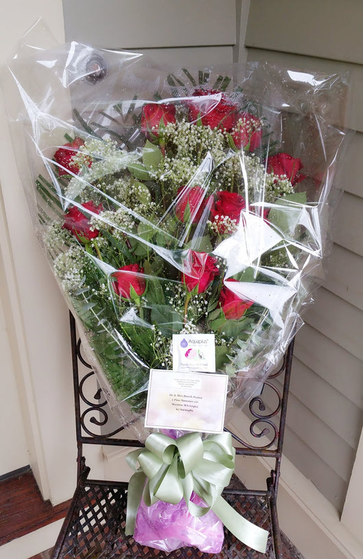Dozen Red Luxury Roses Wrap Bouquet