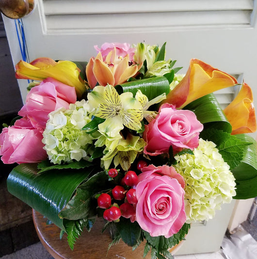 Garden Rose Luxury  Basket Arrangement