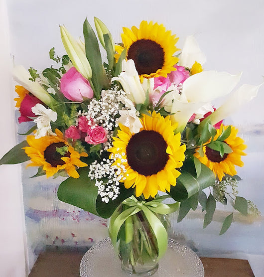 Fall Season  Colorful Luxury Vase Arrangement
