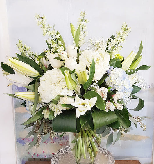 Fall season White Luxury Vase Arrangement