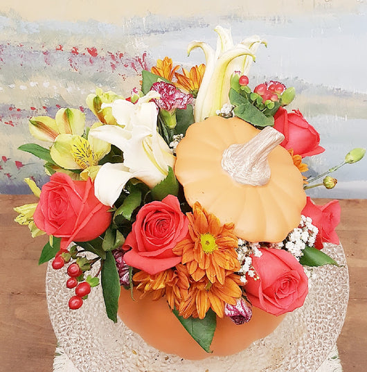 Thanksgiving  Pumpkin Arrangement