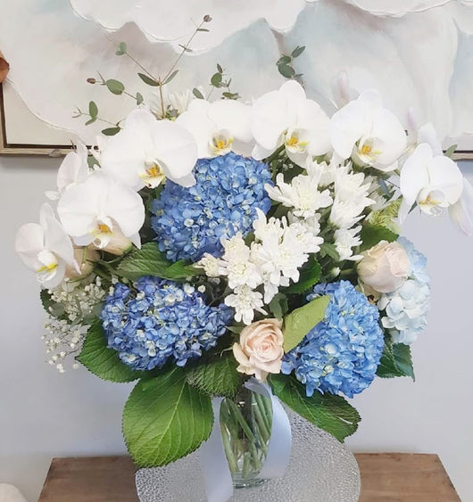 White Orchid Luxury Vase Arrangement