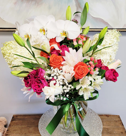 Fall Season Orchid Luxury Vase Bouquet