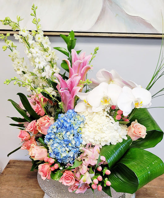 Fall Season Orchid Cube Arrangement