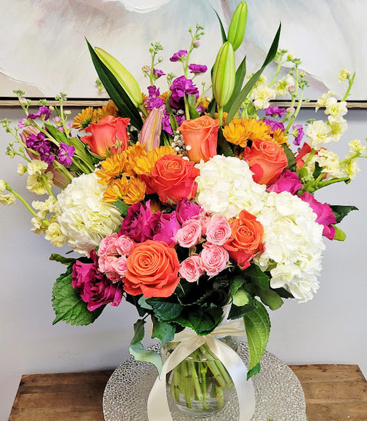 Fall Season Colorful Luxury Vase Bouquet