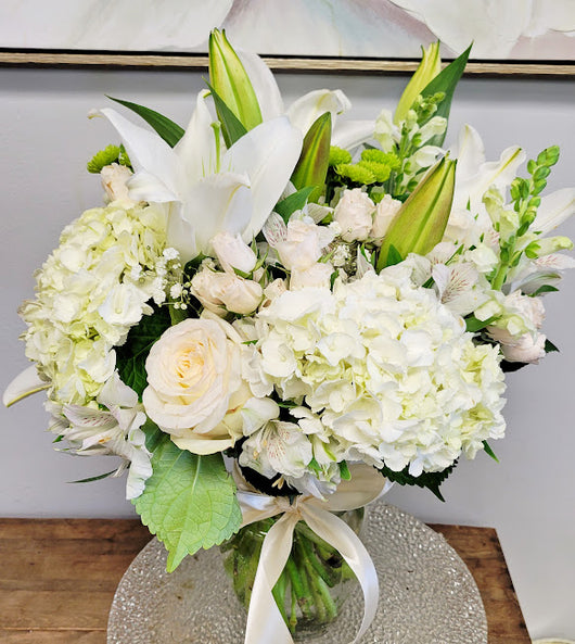 Beautiful White Luxury Vase Arrangement
