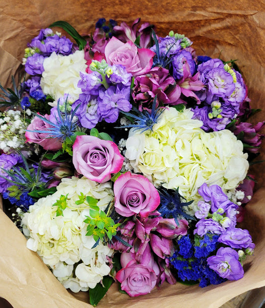 Lavender Colorful Luxury Wrap Bouquet