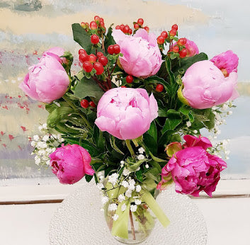 Peony Luxury Vase Arrangement
