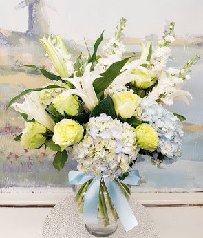 Light Blue  Vase Aeeangement