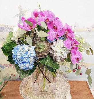 Spring Orchid Vase Arrangement