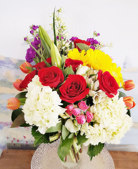 Fall Season Colorful Luxury Vase Arrangement
