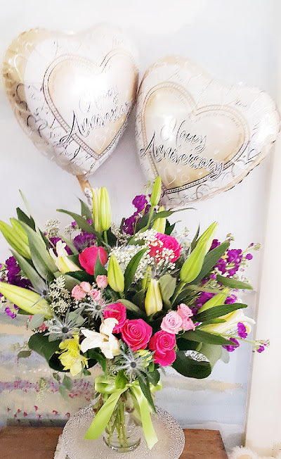 Fall Season Anniversary Luxury Vase Arrangement