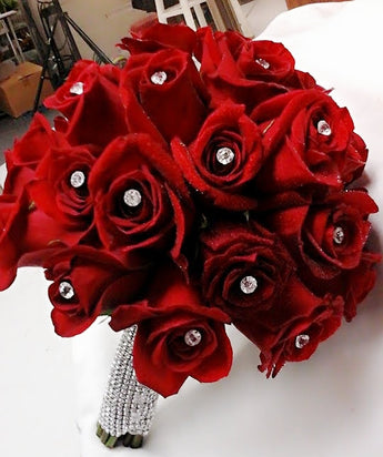 Wedding Bridal  Bouquet - Red