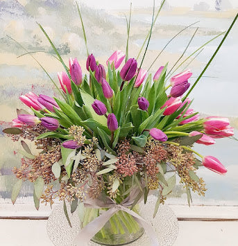 Spring Tulip  Vase Arrangement