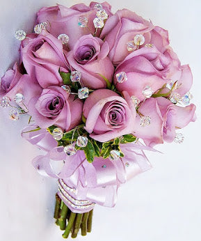 lavender flower bridal bouquet Lavender Diamond Bridal Bouquet – LEIBY'S FLOWER SHOP