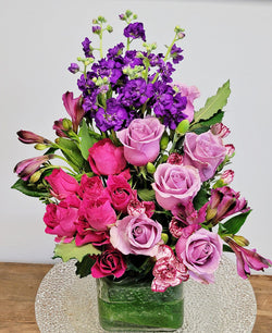 Fall Season Luxury Cube  Arrangement