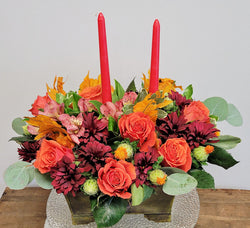Fall  Candle  Luxury centerpiece   Arrangement