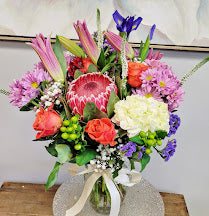 Fall Season Tropicals Luxury Vase Bouquet