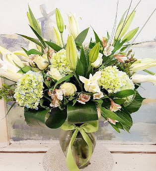 Elegant White Luxury Vase Arrangement