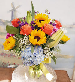 Fall Season  Colorful Luxury Vase Arrangement